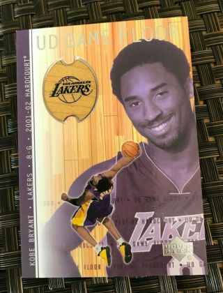 2001 Upper Deck Kobe Bryant La Lakers Ud Game Floor Relic Card Game Rare