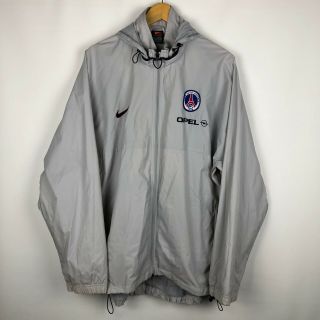 Vintage Paris Saint - Germain Psg Football Soccer Jacket Nike Opel Rare Size L 90s