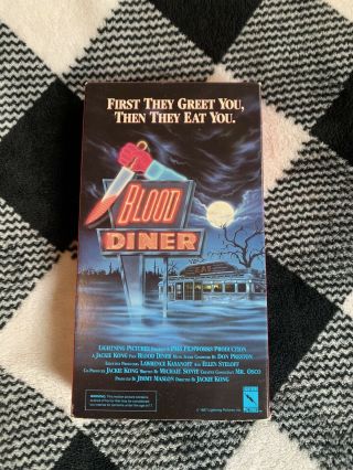 Blood Diner (1987,  Vestron Video) Vhs Rare Horror Cult