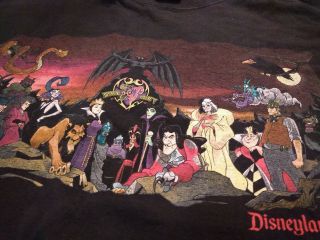 Vintage Disneyland Disney Villains Shirt Adult Black Xl Park Exclusive Rare