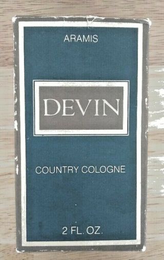 Rare - Vintage Aramis Devin Country Cologne Splash 2.  0 Ounce 98 Full