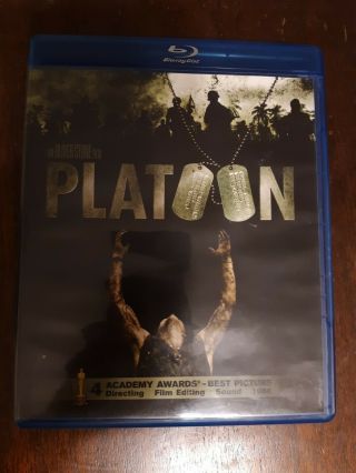 Platoon Blu - Ray Disc 2011 Oop Rare Vietnam War Oliver Stone William Dafoe