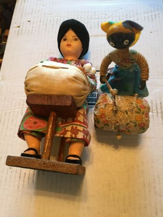 2 - Vintage Dolls - Brazil - Making Bobbin Lace - Lembranca