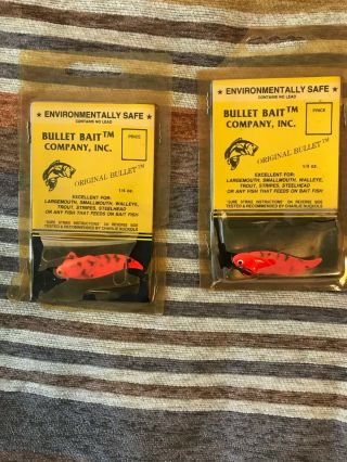 2 Vintage Bullet Bait Company Lures In