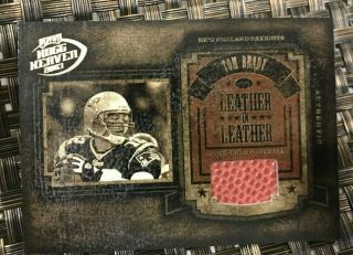 2003 Playoff Hogs Heaven Tom Brady Game Football Ball Relic Card /250 Rare