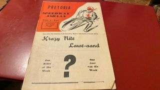 South Africa - - - Pretoria - - - - Speedway Programme - - - 4th April 1956 - - - Rare