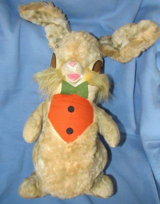 Vintage Rubber Face Plush Rare Big Easter Bunny 24 " Peter Cottontail Brer Rabbit