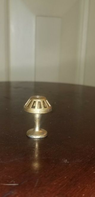 Vintage Tootsie Toy Dollhouse Miniature Gold Tone Metal Table Lamp