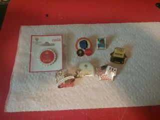Vintage Coca Cola Rare Bottle Cap Chevy Office Depo Brother Lapel Pin Olympics