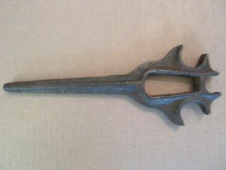 Antique Buggy / Tractor Iron Farm Implement Multi Head Wrench Tool