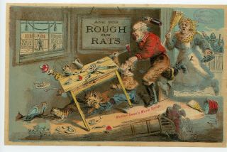 Rare Huge Version Rough On Rats 1880 