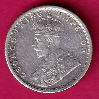 BRITISH INDIA - 1934 - KG V - 1/4 RUPEE - RARE SILVER COIN C3 2