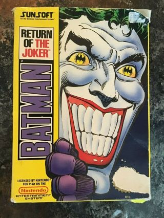 Batman: Return Of The Joker Nes Authentic & Rare