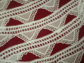 Antique&Vintage Handmade Long Wide Cotton Crochet Lace Trim Code:b108 2