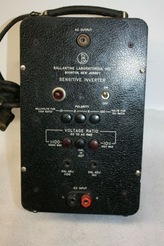 Vintage Rare Ballantine Laboratories Sensitive Tube Inverter Model 700