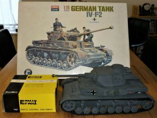 Rare Vintage Imai 1/15 German Tank Iv - Fs With Ripmax Futaba R/c