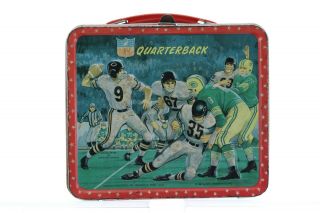 Rare Vintage Nfl Quarterback Lunchbox Packers Bears Giants Browns 1964