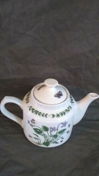 Vintage Shafford Fine Porcelain Small Tea Pot 1990 Herb Garden