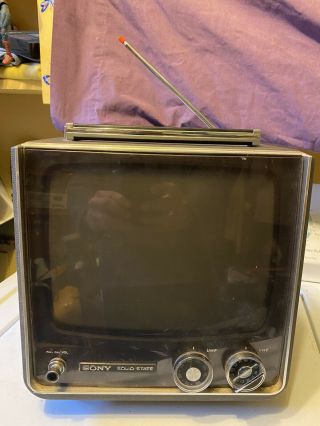 Vintage Sony Tv - 112 Solid State Portable 10”television,  Rare