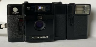 Rare Minolta Af - C 35mm Film Camera With Ef - C Flash 12