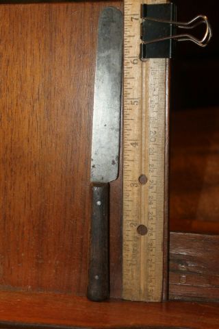 Antique Civil War Era Cutlery Table Knife Wood Handle