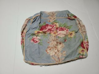 Handmade Vintage Shabby Chic Pink Rose Floral Throw Pillow Case Cover Cotton