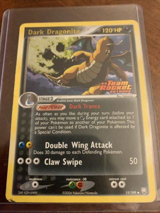 Dark Dragonite 15/109 reverse HOLO Team Rocket Returns Rare 2004 LP 2