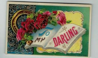 Antique Embossed Spooner Barton Post Card - " To My Darling "