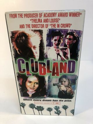 Clubland Vhs Movie Aerosmith Steven Tyler Action Drama Rare Fame Rock 