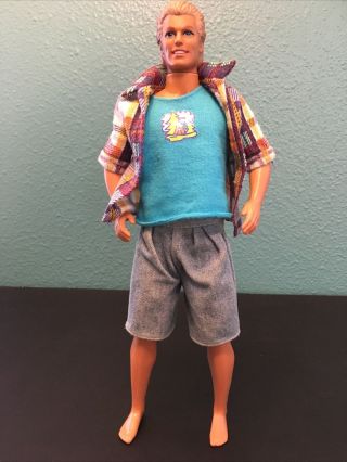 Vintage 1990 Ken Barbie Doll Figure With Clothing