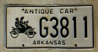 99 Cent Arkansas Antique Car License Plate G3811