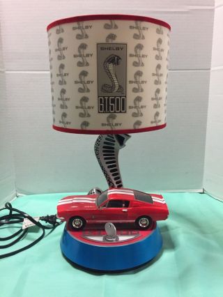 Rare Vintage Ford Mustang Gt 500 Snake Shelby Cobra Table Lamp With Sound