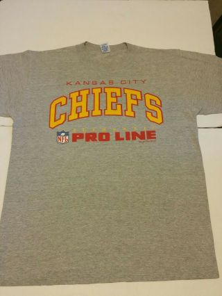Vtg 90s Kansas City Chiefs Football T - Shirt Large Nfl Russell Athletic Sport