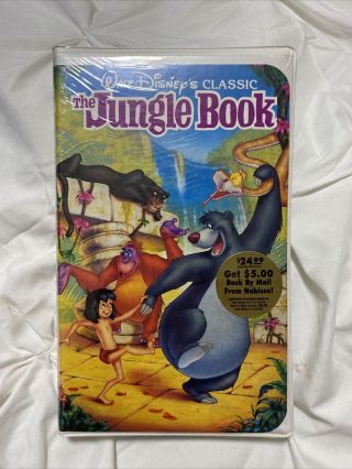 Walt Disney Classic The Jungle Book (vhs,  1991) Rare Black Diamond