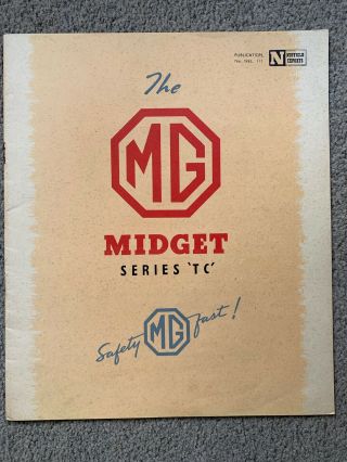 Mg Midget Series Tc Sales Brochure 1948 Rare