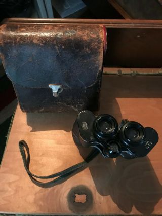 Rare Vintage Steinheil Munchen Germany 7 X 50 Vl Binoculars W/ Strap & Case
