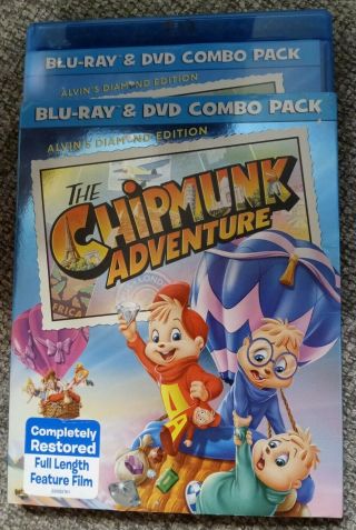 The Chipmunk Adventure Blu Ray With Slip Cover 1987 Read Descriptio Rare Htf Oop