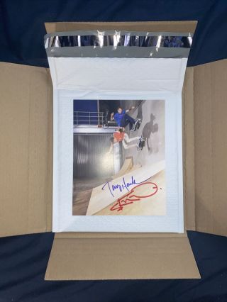 Rare Signed Tony Hawk And Steveo Skateboard Picture From Charity Event Autograph