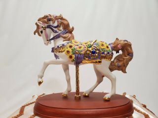 Vintage Lenox Carousel Horse " Sapphires & Sunflowers " Rare