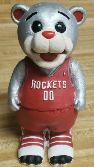 Rare Houston Rockets Clutch The Bear Mascot Sga Piggy Bank Non Bobblehead