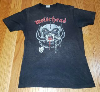 Motorhead Mega Rare 1980s Vintage Official T - Shirt Small? Medium? Ex Cond Lemmy