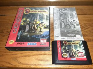 Shadowrun (sega Genesis,  1994) Complete Authentic Rare.  Video Game.