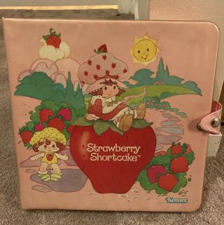 Vintage Strawberry Shortcake Pvc Mini Figures Miniatures Case