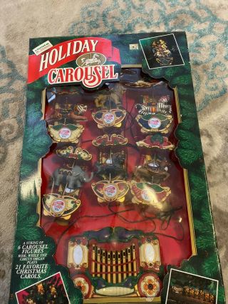 Rare Vintage Mr.  Christmas Holiday Lighted Moving Carousel 1992
