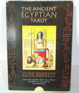 The Ancient Egyptian Tarot - Clive Barrett - Rare Book & Deck Set - Vintage 1994
