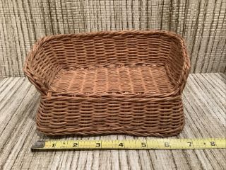 Wicker Chair for Dolls Barbies Dollhouse Rattan Couch & Chair Boho Furniture 3