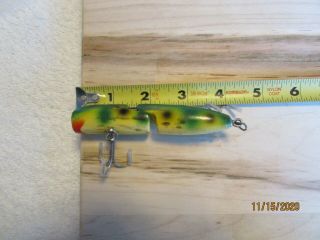 Fishing Lure Makinen Tackle Co.  Merry Widow Green Yellow Black Spots Length 4 "