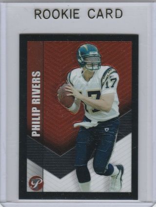 Phlip Rivers Rookie Card 2004 Topps Pristine Rare Minis Rc Football $$ Chargers