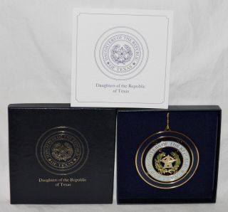 Rare Seal Of Daughters Of Republic Of Texas Christmas Ornament Vintage