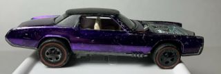 Hot Wheels 1968 Redline Custom Eldorado Purple With White Interior Us Base Rare
